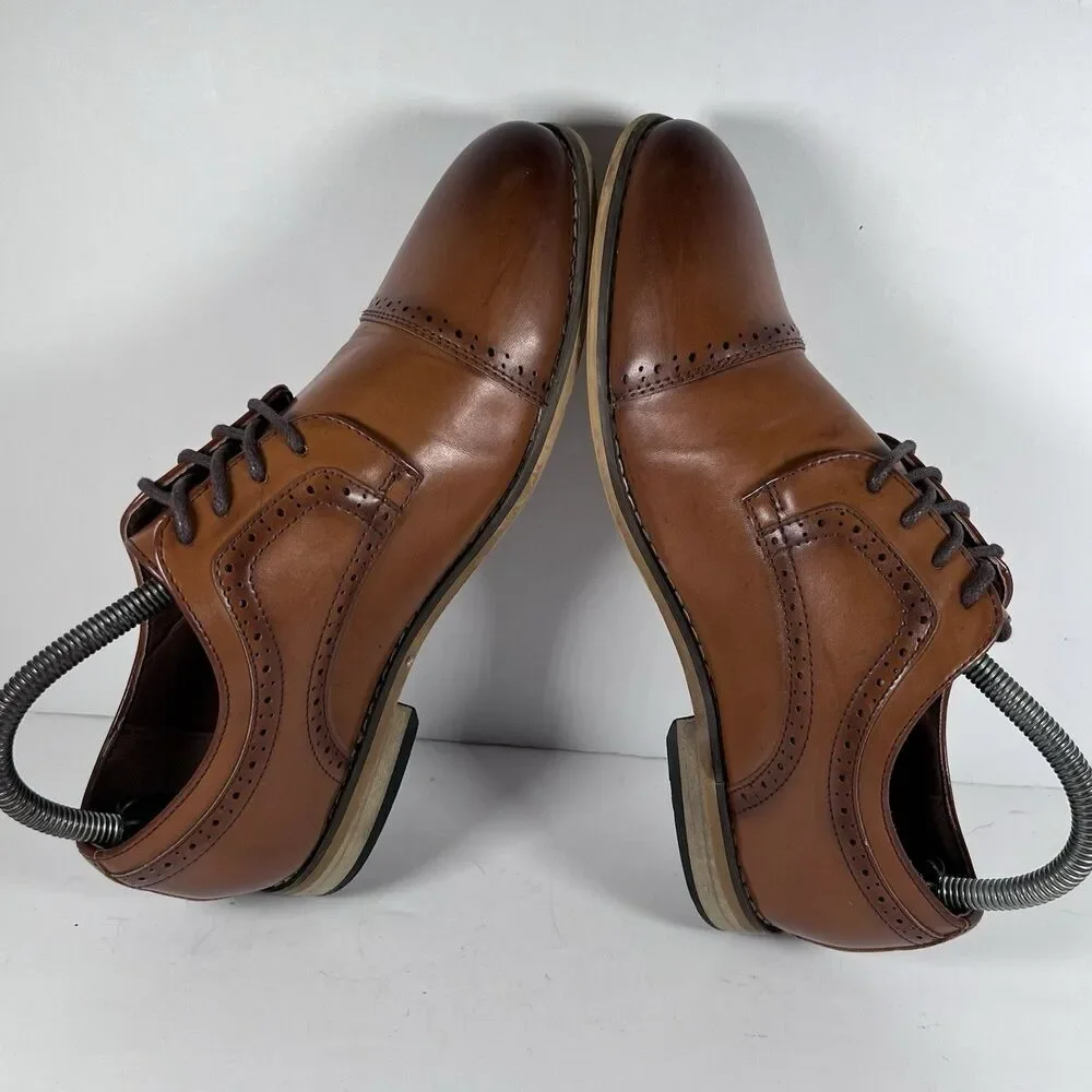 Stacy Adams Kids Dickinson Lace Up Cap Toe Oxford Dress Shoes Youth Size 5